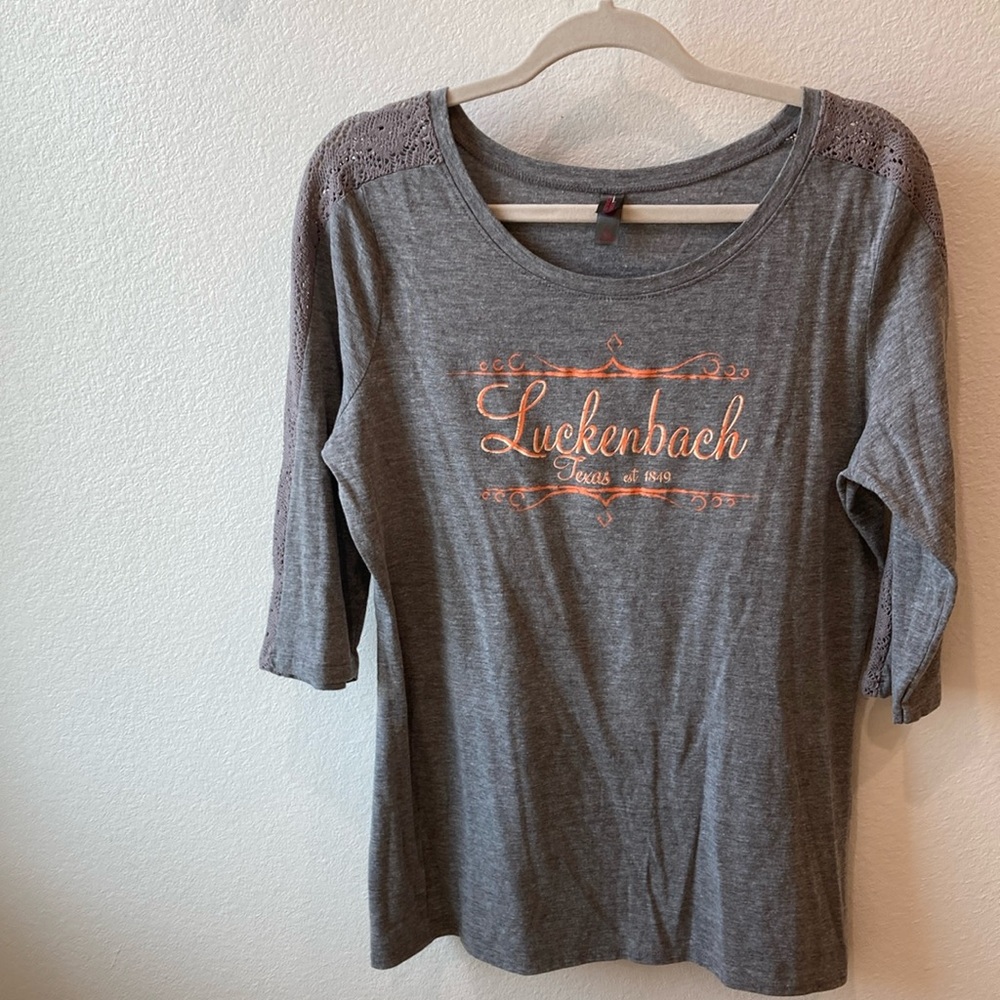District Gray 3/4 Sleeve Relaxed Tee
